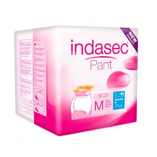 Imagen de Indasec Pant Plus t/mediana 12+6uds