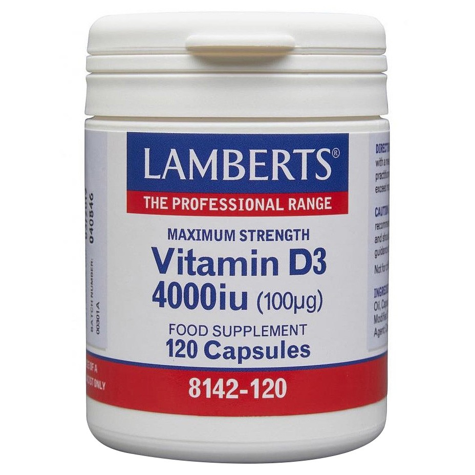 Imagen de LAMBERTS Vitamina d3 120 cap 4000 ui 8142