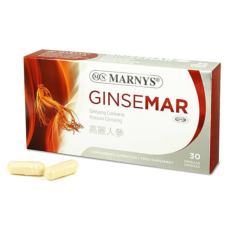 Imagen de Marnys Ginsemar suplementos de gingseng coreano en cápsulas