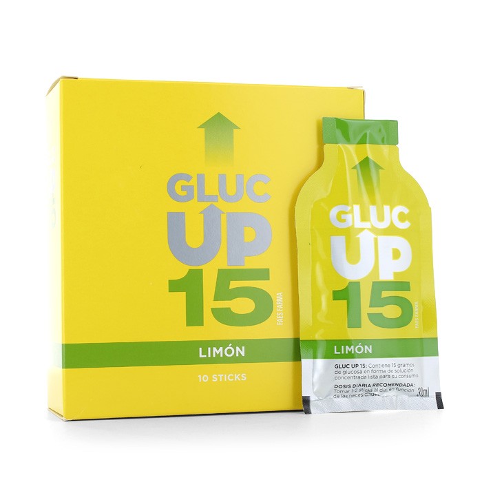 Imagen de GLUC UP LIMON 15 GR X 10 STICKS DE 30 ML