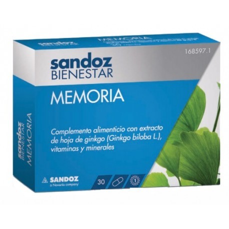 Imagen de Sandoz Bienestar Memoria 180mg 30 cápsulas