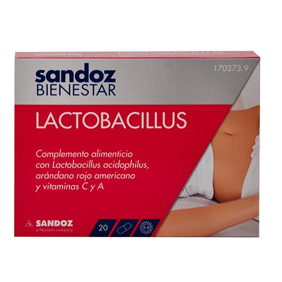 Imagen de Sandoz Bienestar Lactobacillus 20 cápsulas