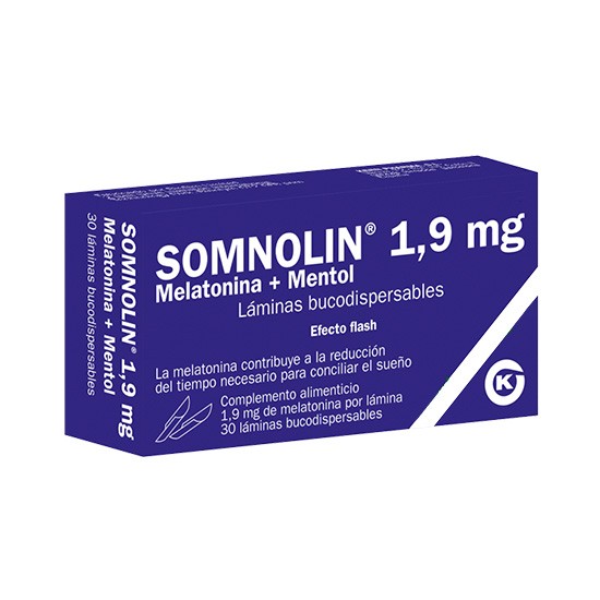 Imagen de Somnolin melatonina + mentol 30 bucodispersables