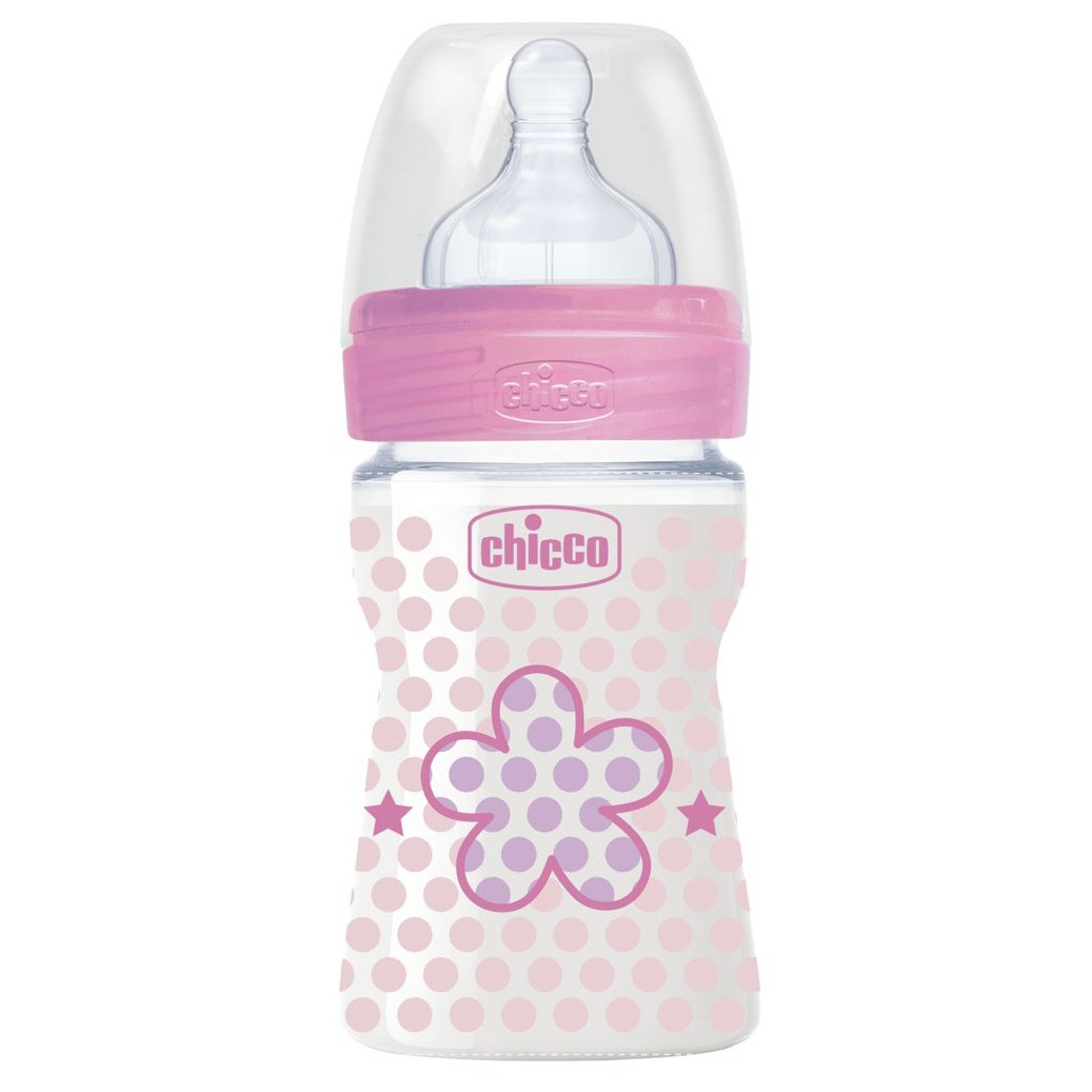 Imagen de Chicco Biberón silicona flujo normal rosa 150ml