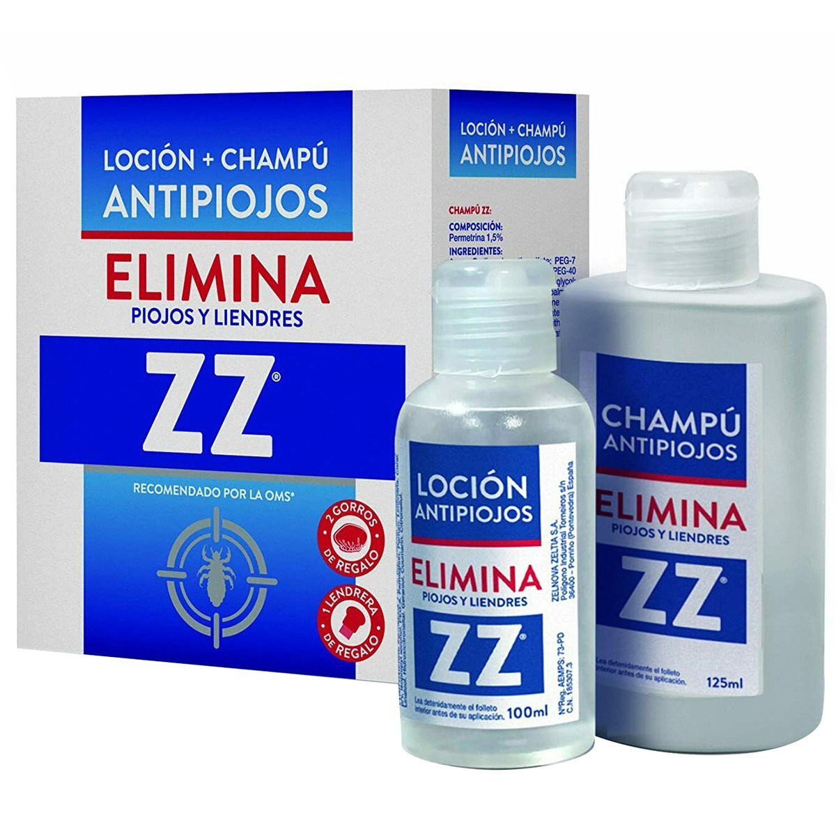 Imagen de Zz locion 100 ml + champu 125 ml piojos  pack