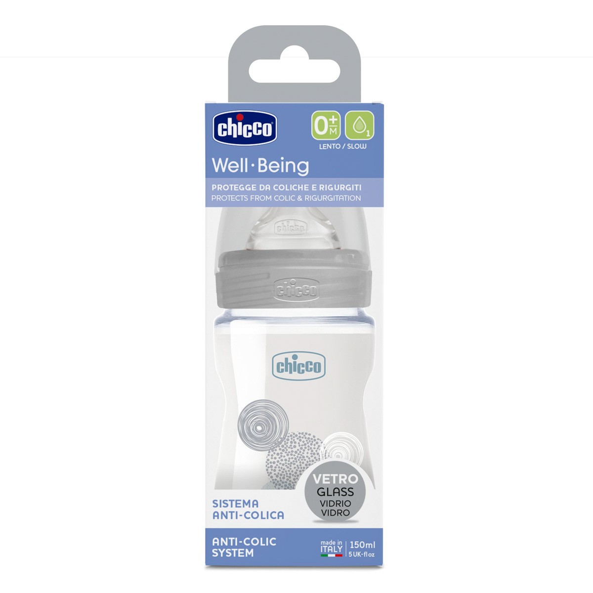 Imagen de Chicco biberón bienestar vidrio 150ml