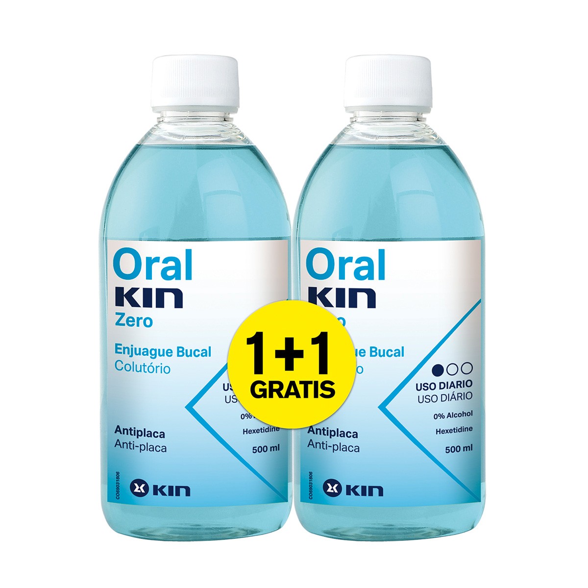 Imagen de Oralkin Zero pack enjuague bucal antiplaca 500ml+500ml