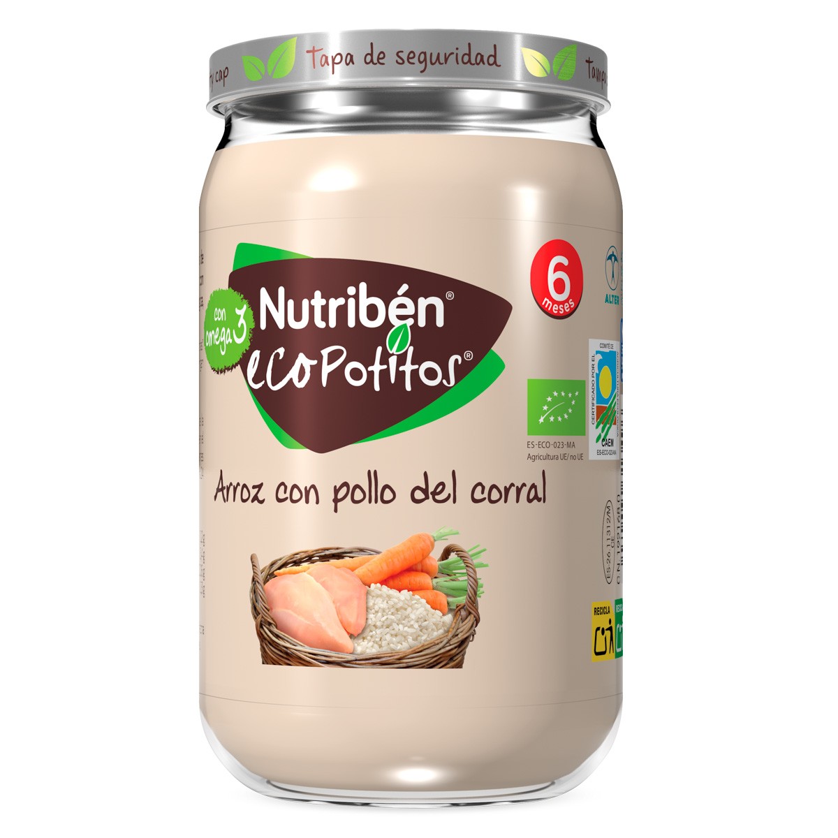 Imagen de Nutribén Ecopotito pollo de corral y arroz 235gr