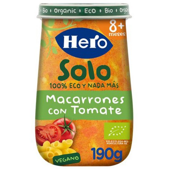 Imagen de Hero Baby Solo macarrones con tomate 190g