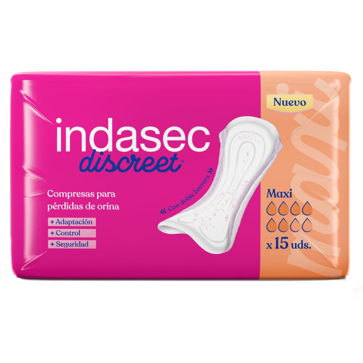 Imagen de Indasec discreet maxi 15 uds