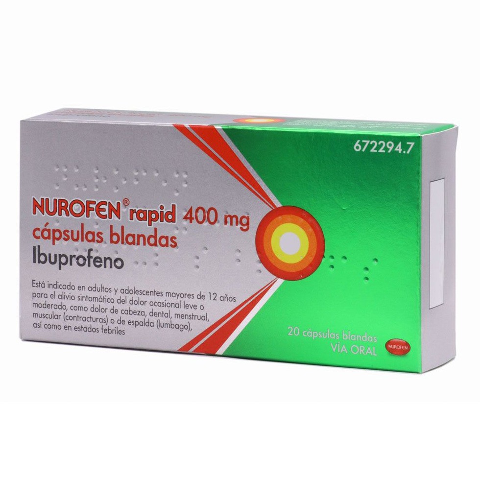 Imagen de Nuronfen rapid 400mg 20 cápsulas blandas