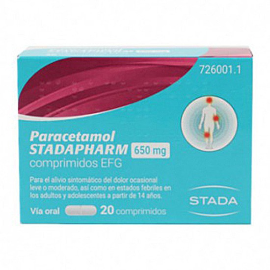 Imagen de PARACETAMOL SATADAPHARM 650 MG COMPRIMIDOS EFG
