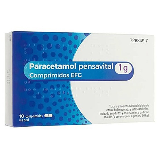 Imagen de Paracetamol pensavital 1 g comprimidos EFG
