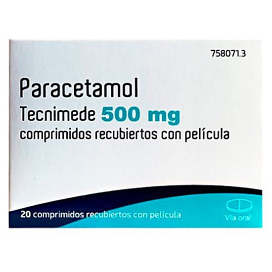 Imagen de Paracetamol tecnimede 500mg 20 compr
