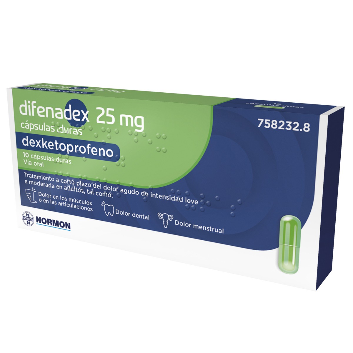 Imagen de Difenadex 25mg 10 cápsulas duras
